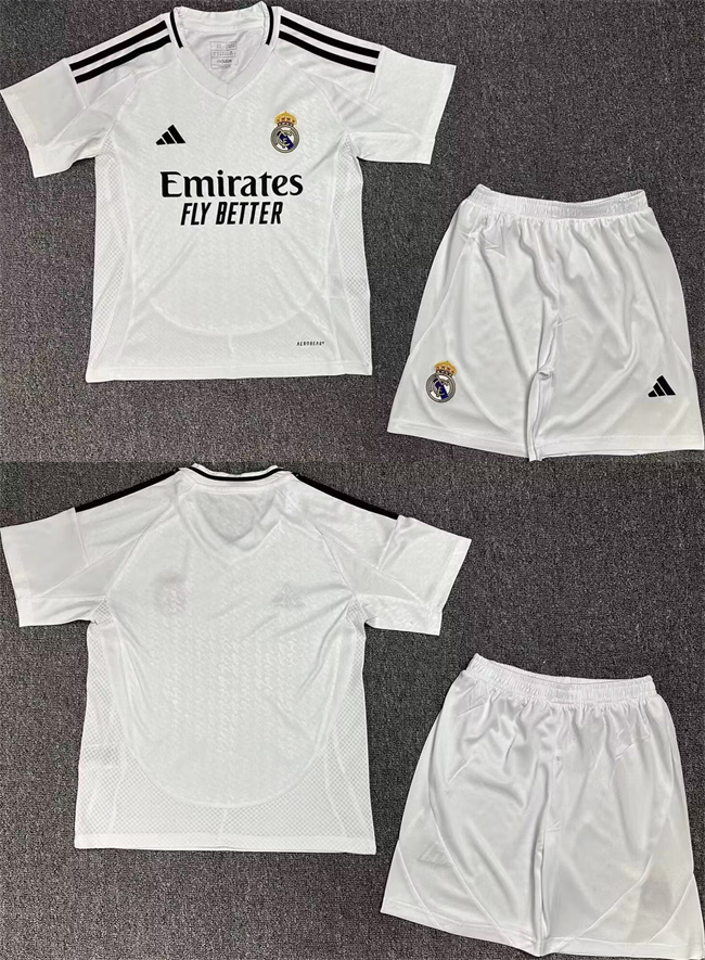 Youth White Real Madrid Custom Soccer Jersey Suit